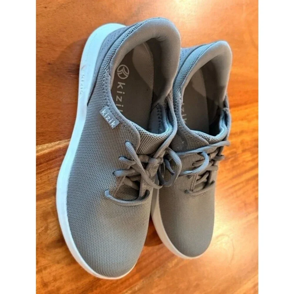 Kizik Madrid Handsfree Sneakers Mens 9.5 Womens 11 Gray Knit Gray Shoes
